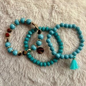 Turquoise Beaded Bracelet Set